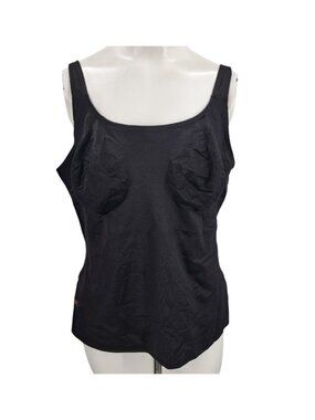 Ruby Ribbon Original Camisole Tank Top Size 44 Shaping Black Shapewear Bra